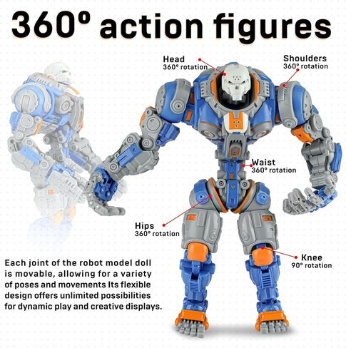 Action Figures Multi-Jointed Movable Robot Toy, Science Fiction Mecha Model Player Collection Model Multi-Articular Action Figures for Desktop Decorations in Kuwait