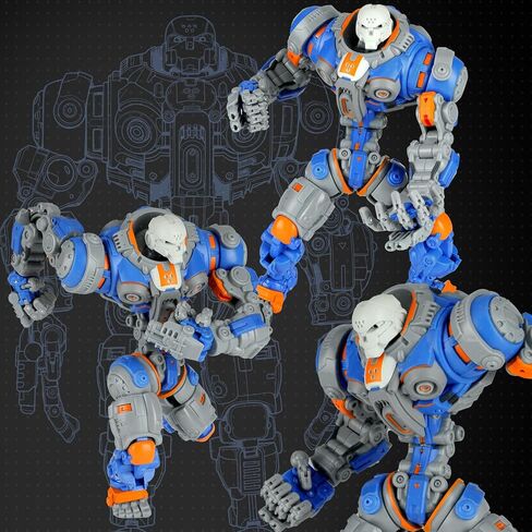 Action Figures Multi-Jointed Movable Robot Toy, Science Fiction Mecha Model Player Collection Model Multi-Articular Action Figures for Desktop Decorations in Kuwait