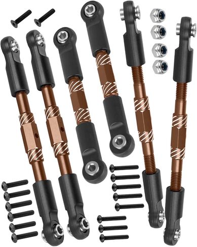 RC Aluminum Turnbuckles Camber Links Upgrades Part for 1/10 Slash/Rustler/Stampede/Jato/Hoss 4X4 4WD VXL,Turnbuckles Camber Links Hops Up,Black (#9027#9028#9029) in Saudi Arabia