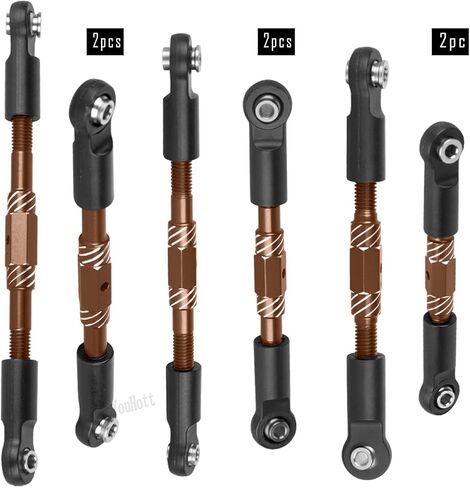 RC Aluminum Turnbuckles Camber Links Upgrades Part for 1/10 Slash/Rustler/Stampede/Jato/Hoss 4X4 4WD VXL,Turnbuckles Camber Links Hops Up,Black (#9027#9028#9029) in Saudi Arabia