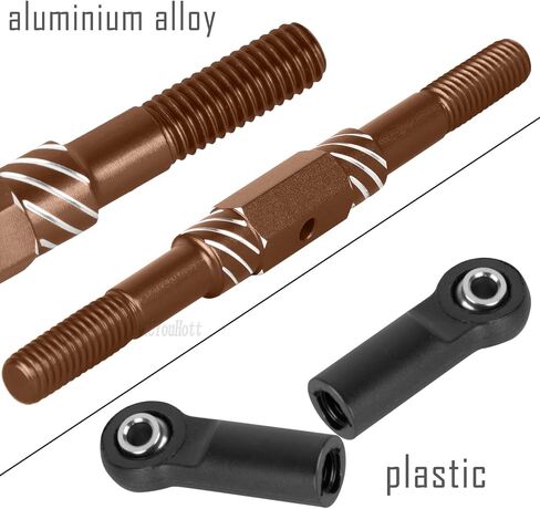 RC Aluminum Turnbuckles Camber Links Upgrades Part for 1/10 Slash/Rustler/Stampede/Jato/Hoss 4X4 4WD VXL,Turnbuckles Camber Links Hops Up,Black (#9027#9028#9029) in Saudi Arabia