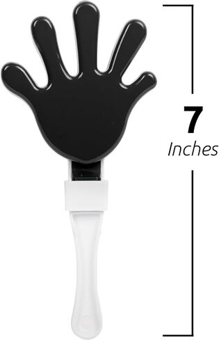 Windy City Novelties 12 -Pack 7 "Mini Hand Clappers - صانعو الصناديق البلاستيكية الصاخبة للألعاب الرياضية ، والتجمعات pep ، والخلع ، وأحداث روح الفريق - الأرجواني/الأصفر in Kuwait