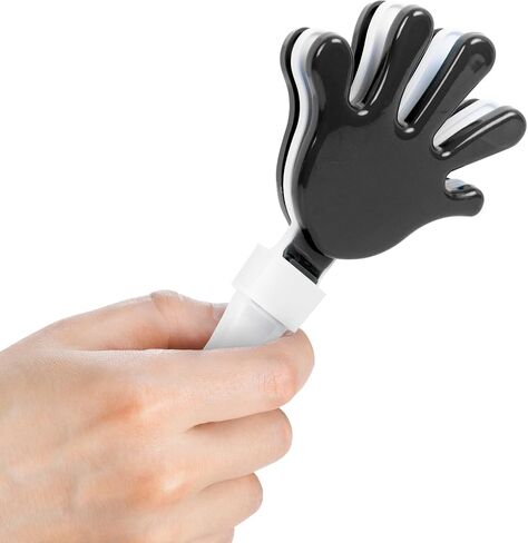 Windy City Novelties 12 -Pack 7 "Mini Hand Clappers - صانعو الصناديق البلاستيكية الصاخبة للألعاب الرياضية ، والتجمعات pep ، والخلع ، وأحداث روح الفريق - الأرجواني/الأصفر in Kuwait