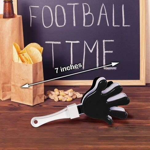 Windy City Novelties 12 -Pack 7 "Mini Hand Clappers - صانعو الصناديق البلاستيكية الصاخبة للألعاب الرياضية ، والتجمعات pep ، والخلع ، وأحداث روح الفريق - الأرجواني/الأصفر in Kuwait