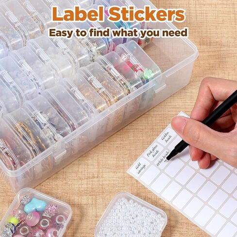 90pcs مربع منظم حبة مع غطاء مفصلي صغير متوسط ​​صناديق التخزين البلاستيكية الصافية واضحة حاويات حاويات الخرز المصغرة مربع البلاستيك لصنع المجوهرات in Kuwait