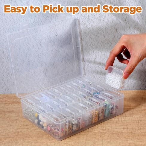 90pcs مربع منظم حبة مع غطاء مفصلي صغير متوسط ​​صناديق التخزين البلاستيكية الصافية واضحة حاويات حاويات الخرز المصغرة مربع البلاستيك لصنع المجوهرات in Kuwait