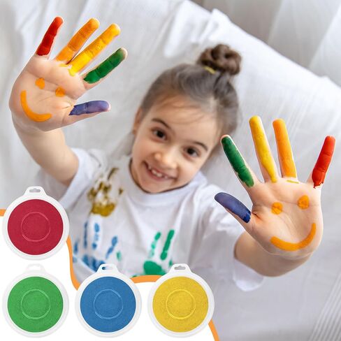 Humyoun 36 Pcs 7" Large Washable Ink Pads for Kids Handprint Fingerprint Rainbow Stamps Pad Multicolor Ink Pad Kit for Footprint Painting Rubber Stamps Card Making Kids Birthday Gifts in Saudi Arabia