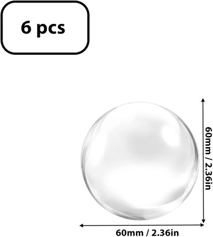 Glass Cabochons 12Pieces 50mm for Jewelry Making Round Clear Glass Dome Cabochons Tile Cabochon Half Round Flat Clear Gem Stones for DIY Crafts Craft Photo Charms in Kuwait
