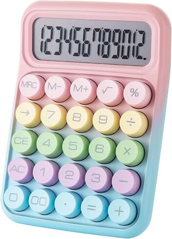 M&G Mechanical Switch Calculator, 10 Digit Basic Desk Calculator, Large LCD Display and Big Buttons, Cute Small Calculators Gift for Children Students Teacher in Saudi Arabia