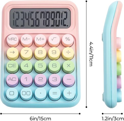 M&G Mechanical Switch Calculator, 10 Digit Basic Desk Calculator, Large LCD Display and Big Buttons, Cute Small Calculators Gift for Children Students Teacher in Saudi Arabia