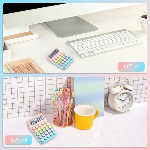 M&G Mechanical Switch Calculator, 10 Digit Basic Desk Calculator, Large LCD Display and Big Buttons, Cute Small Calculators Gift for Children Students Teacher in Saudi Arabia
