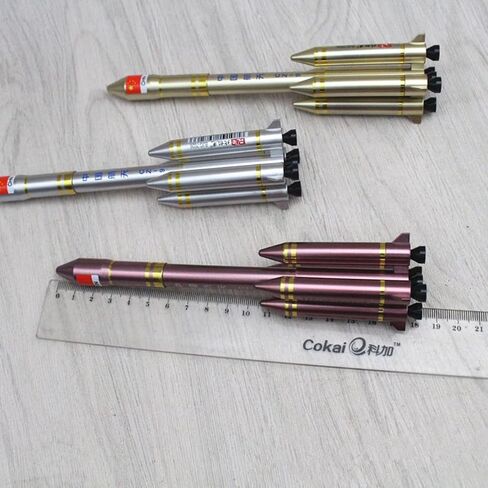 1pcs/set Satellite Rocket Shape Gel Ink Pens Rollerball Pens Office Supplies for Stationery novelty pens in Saudi Arabia