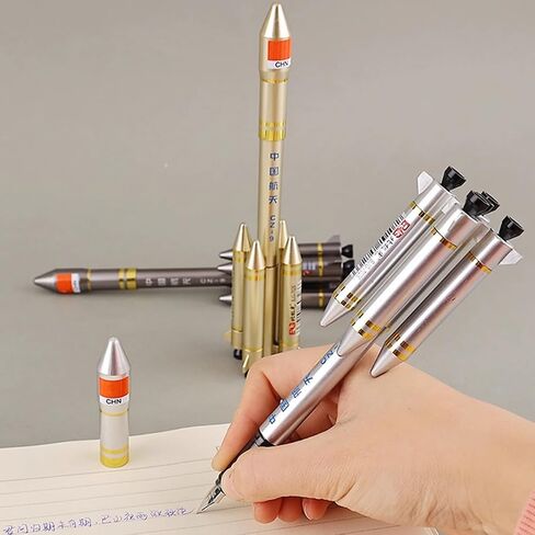 1pcs/set Satellite Rocket Shape Gel Ink Pens Rollerball Pens Office Supplies for Stationery novelty pens in Saudi Arabia