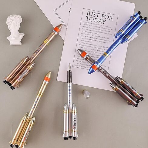 1pcs/set Satellite Rocket Shape Gel Ink Pens Rollerball Pens Office Supplies for Stationery novelty pens in Saudi Arabia