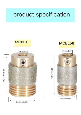 MCBL1 Diamond Pranding Bit 1 "النحاس الأساسي العجلة الكاشطة التلقائية تغذية المياه المطحنة ملون رأس قطعة قطع غيار قياسية (1 بوصة) (MCBL1) in Kuwait
