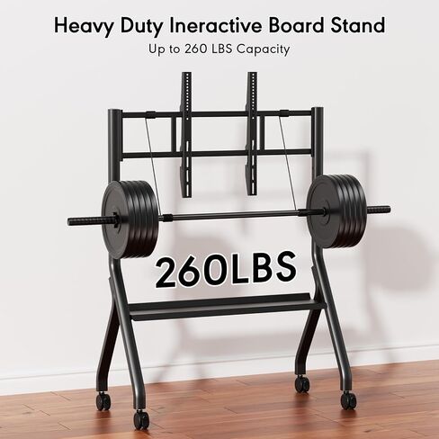 Smart Board Stand for 55-100 Inch Interactive Whiteboard, Height Adjustable Mobile Stand with 4 Lockable Rolling Wheels for Smartboard in Saudi Arabia