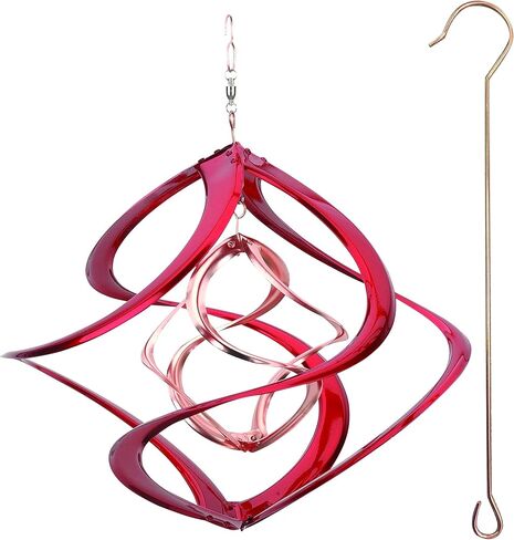 Red Carpet Studios 91092 14-Inch Cosmix Helix Wind Spinner, Deluxe with Hanger Red & Copper Finish in Kuwait
