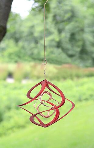 Red Carpet Studios 91092 14-Inch Cosmix Helix Wind Spinner, Deluxe with Hanger Red & Copper Finish in Kuwait