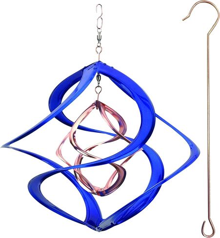 Red Carpet Studios 91092 14-Inch Cosmix Helix Wind Spinner, Deluxe with Hanger Red & Copper Finish in Kuwait