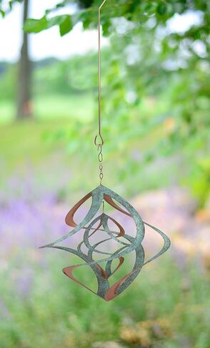 Red Carpet Studios 91092 14-Inch Cosmix Helix Wind Spinner, Deluxe with Hanger Red & Copper Finish in Kuwait