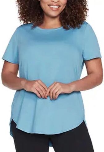 Skechers Gowalk Women's Short Sleeve Tunic Tee (as1, Alpha, m, Regular, Regular, Blue, Medium) in Saudi Arabia