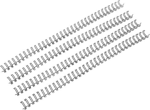 100pcs حلقة مزدوجة السلك الربط 60 ورقة السعة 3in1 الملعب 34 حلقة 9.5 مم مجموعة مجموعة قطرها لأسلاك الربط الحلقة السوداء A4 ، أحجام مختلطة (أسود) in Saudi Arabia