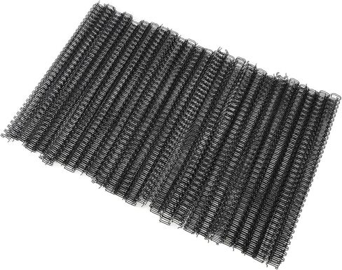 100pcs حلقة مزدوجة السلك الربط 60 ورقة السعة 3in1 الملعب 34 حلقة 9.5 مم مجموعة مجموعة قطرها لأسلاك الربط الحلقة السوداء A4 ، أحجام مختلطة (أسود) in Saudi Arabia