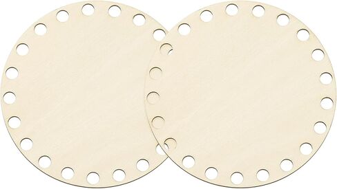 PATIKIL 6 Inch Crochet Basket Base, 2 Pcs Basket Bottoms Round Wood Base Shaper Bag Making Supplies Weaving Knitting Kit for Crochet Shoulder Bag Handbag Purse Craft in Saudi Arabia