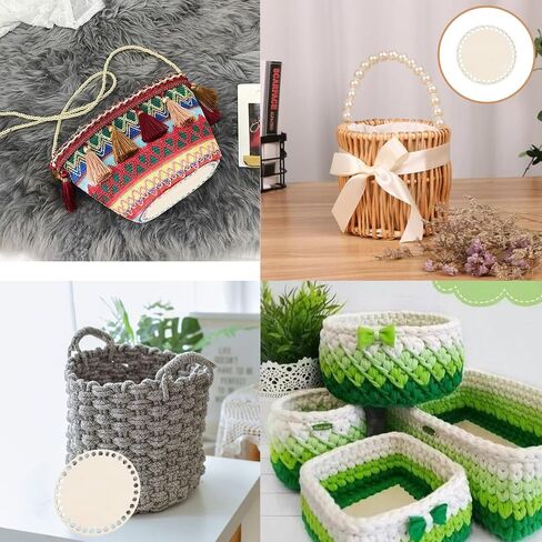 8pcs Wooden Basket Bottoms for Crocheting, Oval Wooden Basket Bottom Shapers Crochet Basket Wood Base Basket Bottom for Crochet for DIY Basket Weaving Supplies Crafts in Saudi Arabia