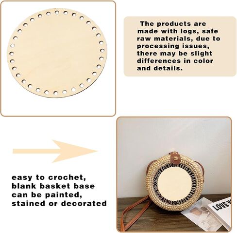 8pcs Wooden Basket Bottoms for Crocheting, Oval Wooden Basket Bottom Shapers Crochet Basket Wood Base Basket Bottom for Crochet for DIY Basket Weaving Supplies Crafts in Saudi Arabia