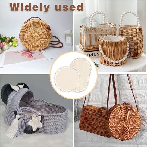 8pcs Wooden Basket Bottoms for Crocheting, Oval Wooden Basket Bottom Shapers Crochet Basket Wood Base Basket Bottom for Crochet for DIY Basket Weaving Supplies Crafts in Saudi Arabia