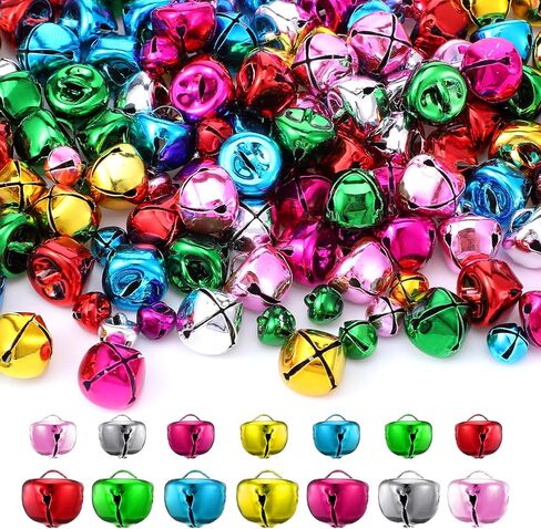 Small Jingle Bells for Crafting, 150PCS Tiny Crafts Bells 1/2 Inch DIY for Christmas Home Making Ornaments Wreath Pet Decorations Bell for Crafts Bracelet Anklets Necklace Knitting Jewelry Making in Saudi Arabia