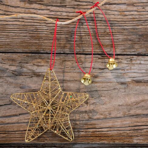 XLIUAX 100Pcs Small Bells for Crafts, Bells for Crafts Mini Gold Bell Vintage Bell Wind Chimes Ornaments for Garden Retro Iron Doorbell for Home Making Favor Wreath Bracelet Wedding Decor in Kuwait