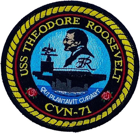 USS Theodore Roosevelt CVN-71 Patch –Plastic Backing in Saudi Arabia