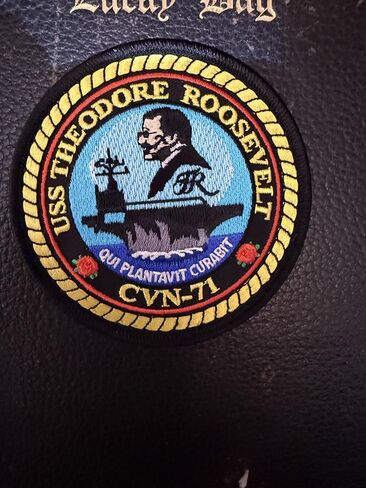 USS Theodore Roosevelt CVN-71 Patch –Plastic Backing in Saudi Arabia