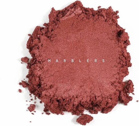 MARBLERS Red Mica Powder Colorant [Poppy Red] 1oz (28g) | Cosmetic | Epoxy Resin Pigment | Dye | Non-Toxic, Vegan, Cruelty-Free | Lip Gloss, Nails, Body Butter | Bath Bomb, Candle & Soap Making in Kuwait