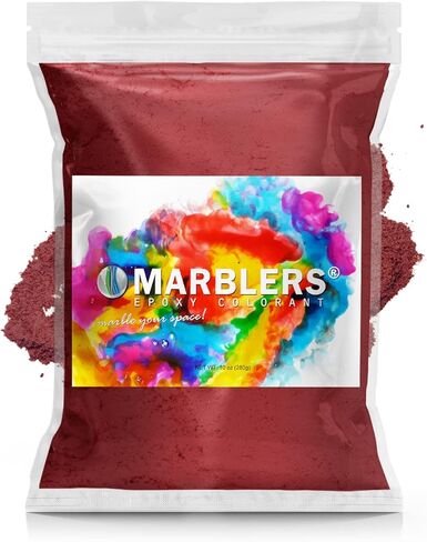 MARBLERS Red Mica Powder Colorant [Poppy Red] 1oz (28g) | Cosmetic | Epoxy Resin Pigment | Dye | Non-Toxic, Vegan, Cruelty-Free | Lip Gloss, Nails, Body Butter | Bath Bomb, Candle & Soap Making in Kuwait