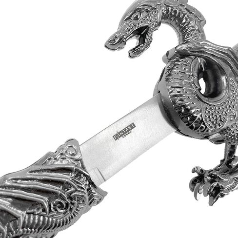 Saint George Dragon Saber Fantasy Knight Sword - Dull Blade - for Collections, Gifts in Saudi Arabia