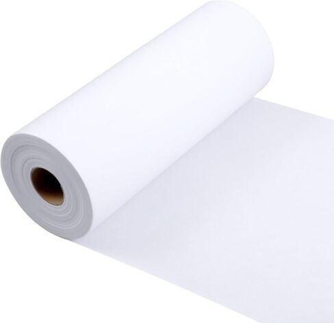 Heavy Weight 11.8 inch X 30 Yards White Iron-On Non-Woven Fusible Interfacing, Single-Sided Polyester Fabric for DIY Craft Supplies, Quilting, Sewing, Shirt Plackets, Dresses, Collars, Cuffs (100g/㎡) in Kuwait