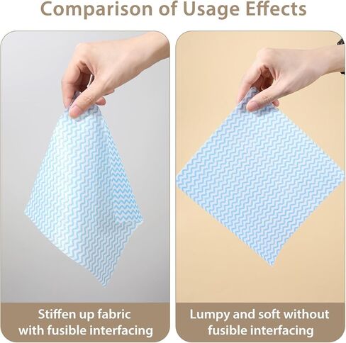 Heavy Weight 11.8 inch X 30 Yards White Iron-On Non-Woven Fusible Interfacing, Single-Sided Polyester Fabric for DIY Craft Supplies, Quilting, Sewing, Shirt Plackets, Dresses, Collars, Cuffs (100g/㎡) in Kuwait