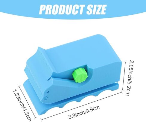 3D Printed Cat Scratcher Cutter Tool, Handheld Cardboard Craft Machine with 10 Blades, Kitten-Shaped DIY Kit for Scratching Boards & Beds(Blue,Size:4inch) in Saudi Arabia