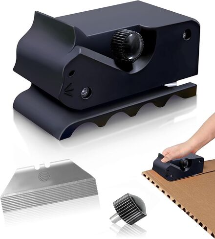 Cardboard Cutter for Cat Scratchers ، يشمل 10 شفرات ، أداة قطط من الخزانة غير المطبوعة ثلاثية الأبعاد ، آلة قطع من الورق المقوى لعشاق القطط (أسود ، مطبوع 3D) in Kuwait