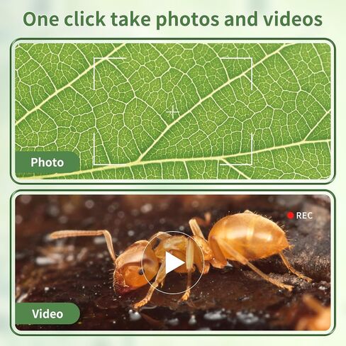 1200X Handheld Portable Microscope for Kids Digital Scope 2.0" Screen Rechargeable STEM Toy Slide Kit Pocket Science Gift for Children Ages 6-12 Students (White) in Saudi Arabia