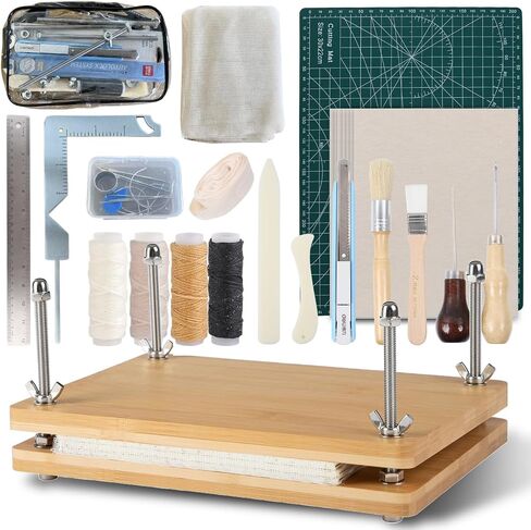 مجموعات ملزمة للكتاب Pico - 67 PCS Kit & Tool Kit مع حصيرة قطع ، مطبعة للكتاب ، حقيبة حمل ، أداة تغطية ، حصيرة شفاء ذاتية 8 "x12" لصياغة ، فني ، مدرسية ومشاريع DIY in Kuwait