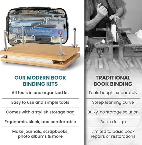 مجموعات ملزمة للكتاب Pico - 67 PCS Kit & Tool Kit مع حصيرة قطع ، مطبعة للكتاب ، حقيبة حمل ، أداة تغطية ، حصيرة شفاء ذاتية 8 "x12" لصياغة ، فني ، مدرسية ومشاريع DIY in Kuwait