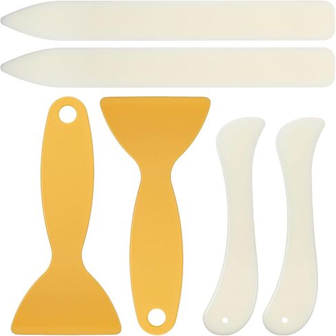 6 Pcs Bone Folders Crease Makers Plastic Bone Folder Paper Creaser Set Scoring Tool Folding Bookbinding Tool Origami Tools for Handmade Scrapbooking Bookbinding Paper Cards Crafts Leather Burnishing in Saudi Arabia
