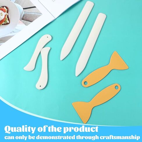 6 Pcs Bone Folders Crease Makers Plastic Bone Folder Paper Creaser Set Scoring Tool Folding Bookbinding Tool Origami Tools for Handmade Scrapbooking Bookbinding Paper Cards Crafts Leather Burnishing in Saudi Arabia