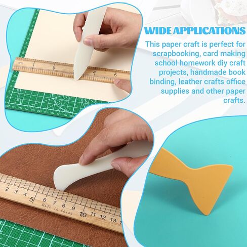 6 Pcs Bone Folders Crease Makers Plastic Bone Folder Paper Creaser Set Scoring Tool Folding Bookbinding Tool Origami Tools for Handmade Scrapbooking Bookbinding Paper Cards Crafts Leather Burnishing in Saudi Arabia