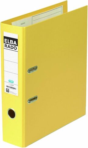 Rado Plastic A4 Folders 8 cm Wide Yellow Pack of 20 in Kuwait