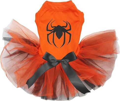 Petitebella Spider Printing Puppy Dog Dress (Red/Black, X-Small) in Saudi Arabia
